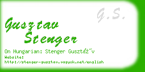 gusztav stenger business card